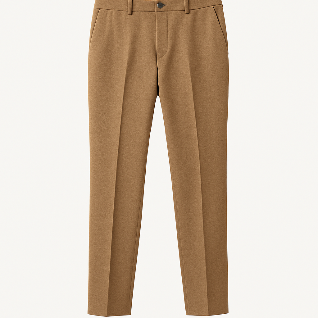 Camel Wool Trousers - Domiciano Pants