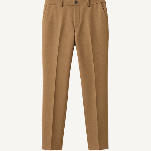 Camel Wool Trousers - Domiciano Pants